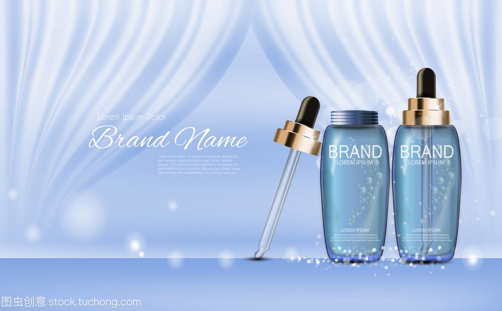 設計廣告或雜志背景的化妝品產品模板。3d 的現(xiàn)實載體 Iillustration
